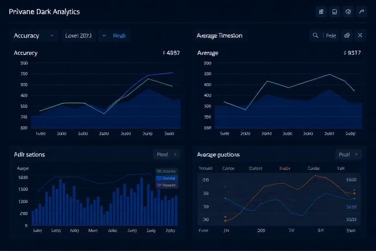 Dashboard de accuracy versus tempo médio